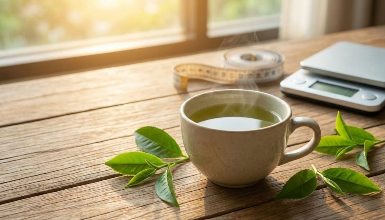 green tea in cup